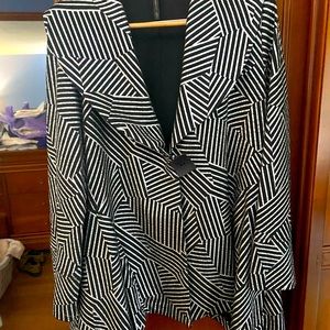 Silver and black jacket